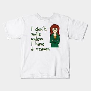 I don't smile Girl Funny Kids T-Shirt